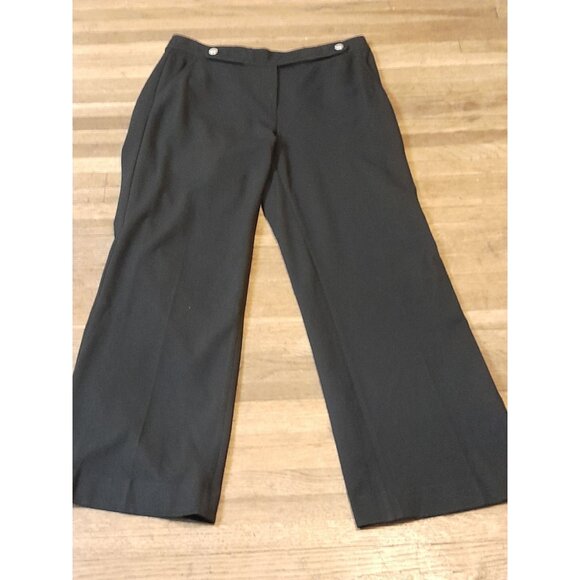 St John Sport Size 10 Preppy Formal Classy Stretch Viscose Career Trousers Black - Picture 1 of 10